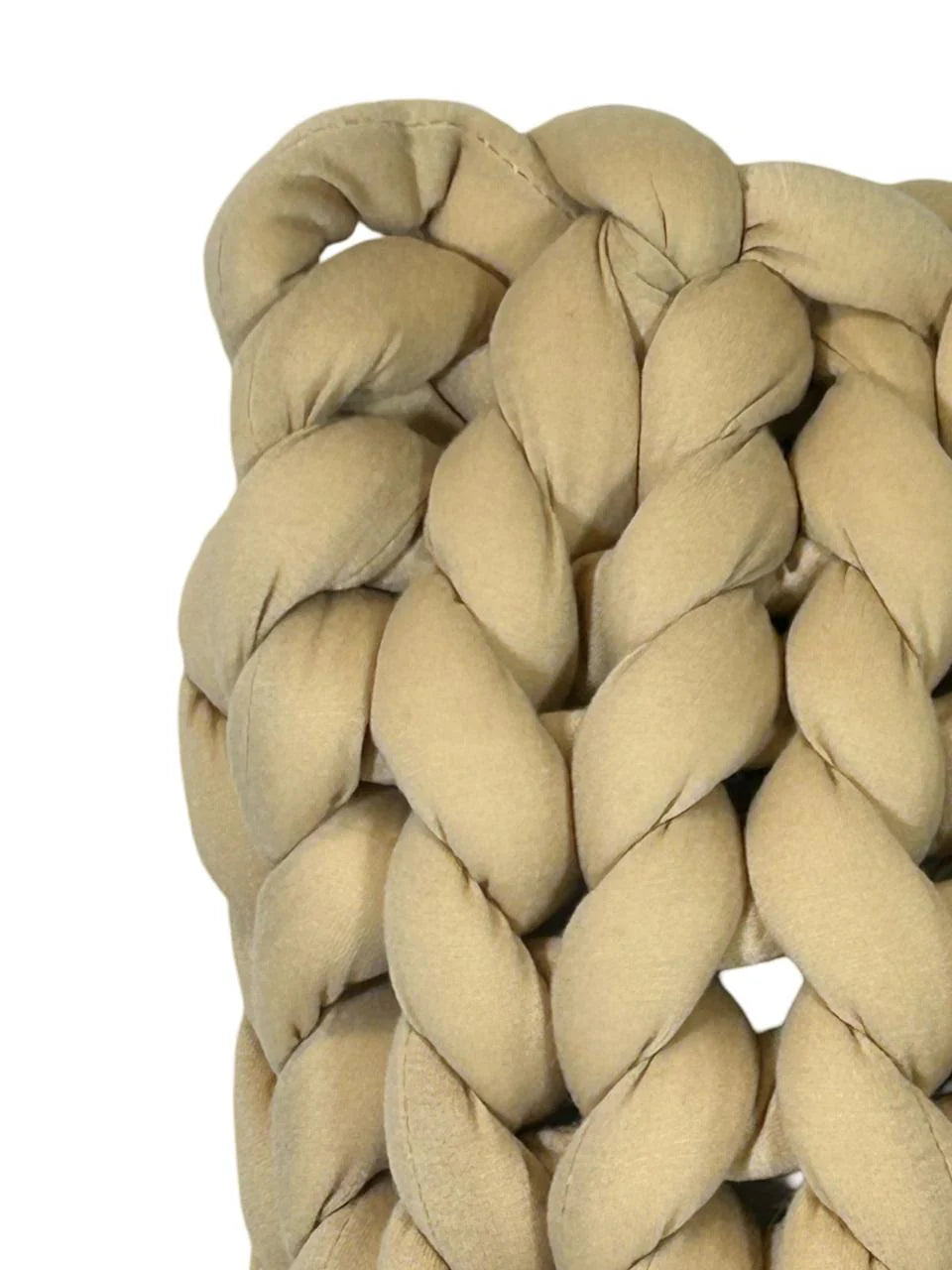 Cojin Decorativo Trenzado Beige