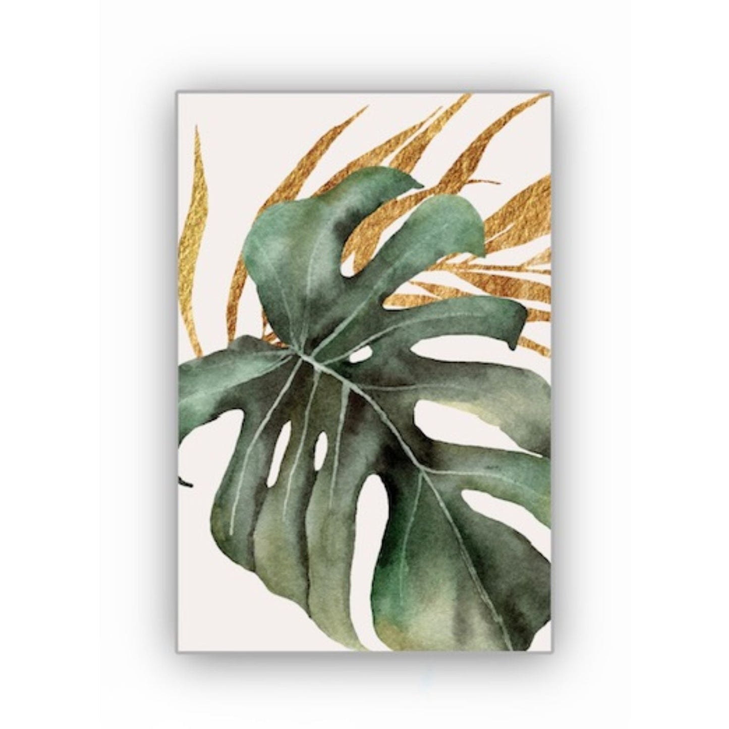 Cuadro Decorativo tipo Marmol Planta Gold 70 x 50