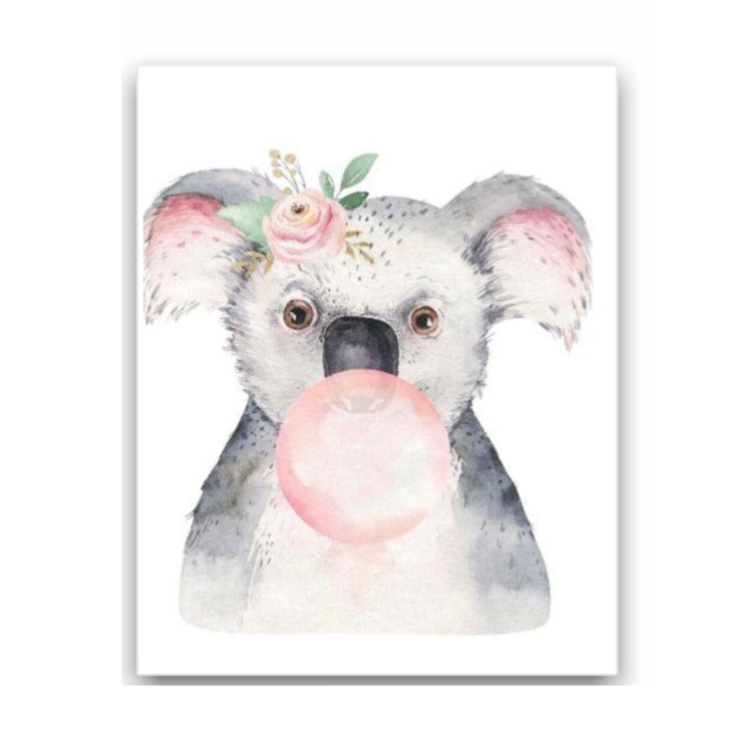 Cuadro Decorativo tipo Marmol Koala Chicle Kids 70 x 50