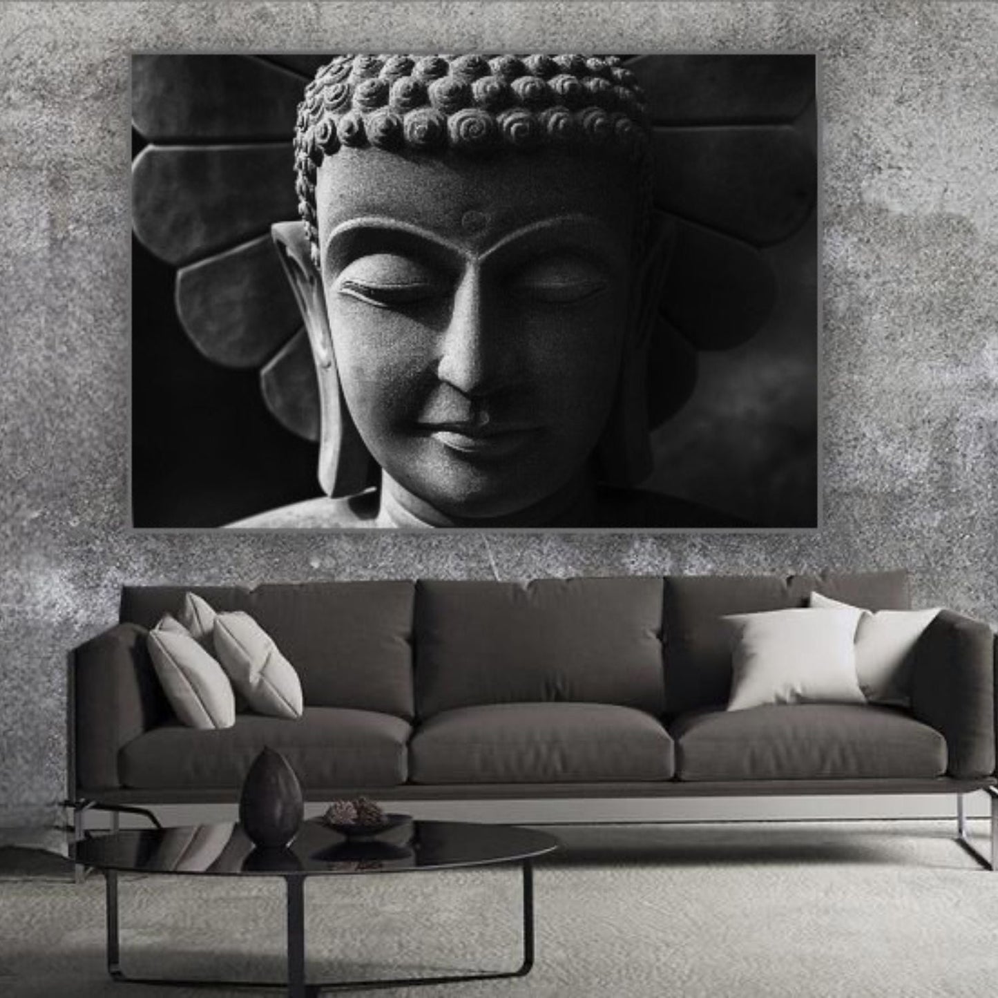 Cuadro Decorativo tipo Marmol Buddha Black 120 x 180