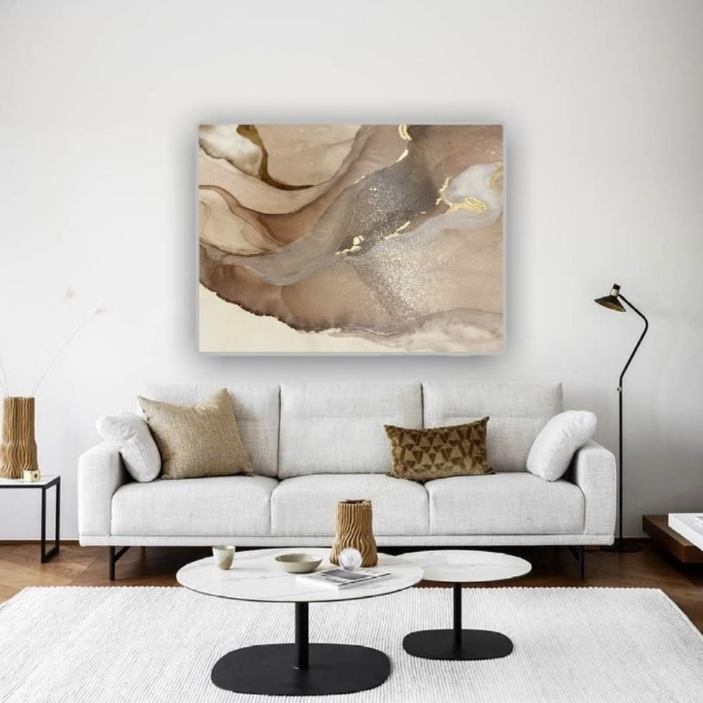 Cuadro Decorativo tipo Marmol Gold 90 x 120