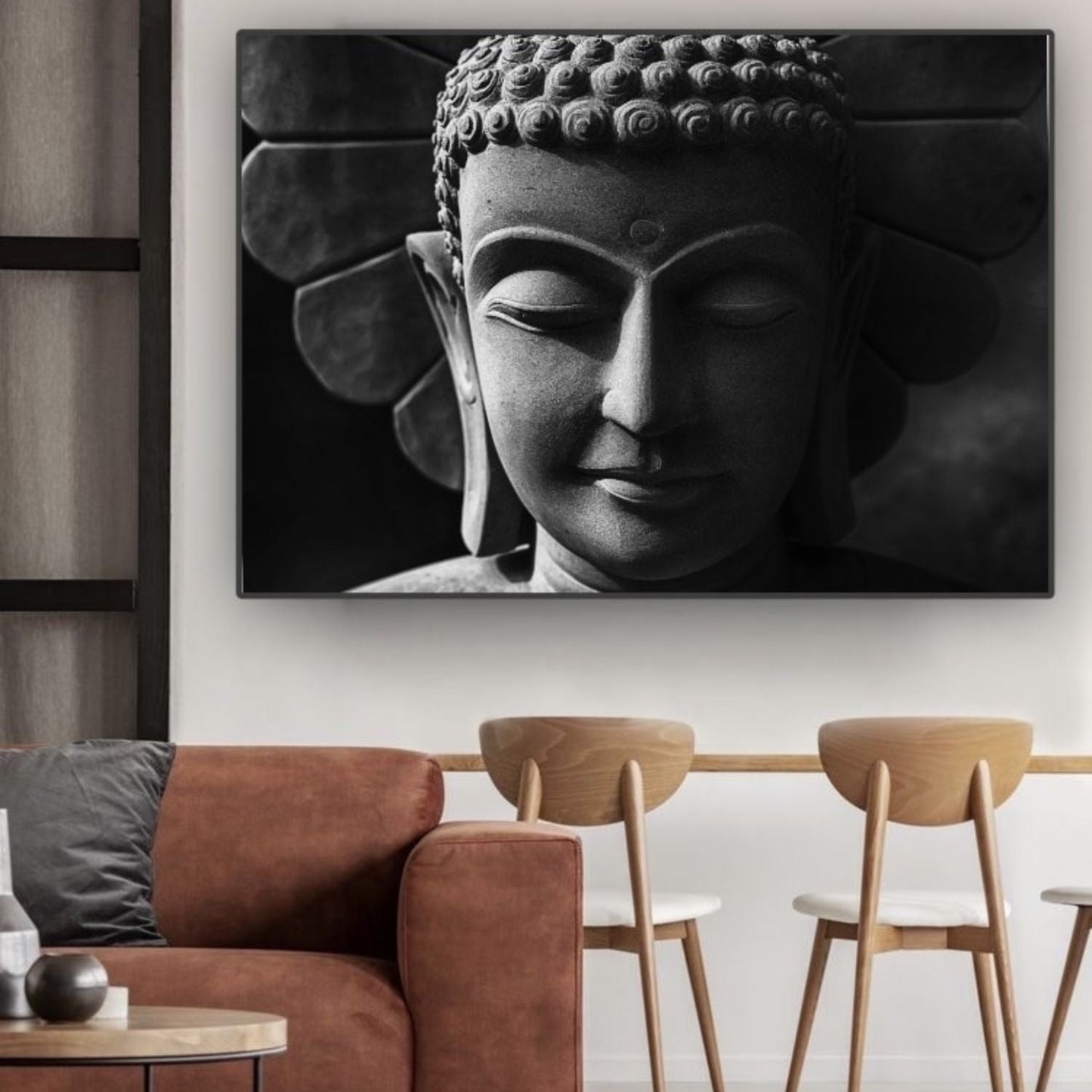 Cuadro Decorativo tipo Marmol Buddha Black 90 x 120