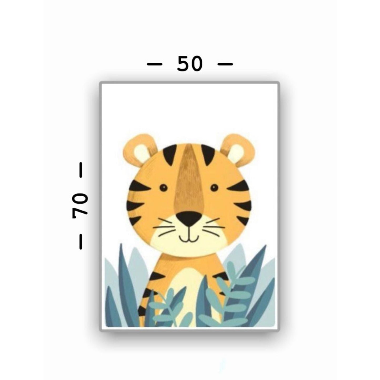 Cuadro Decorativo tipo Marmol Tigre Kids 70 x 50