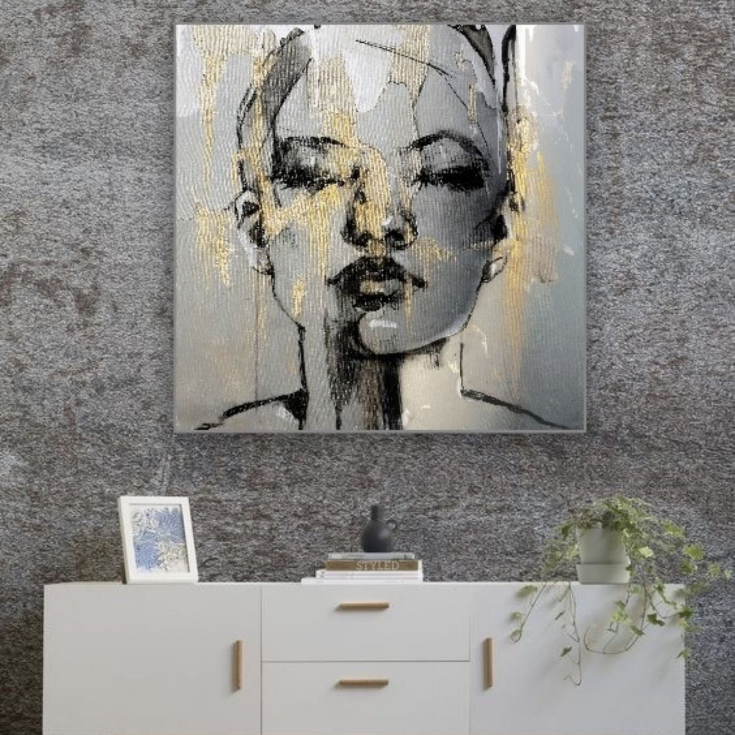Cuadro Decorativo tipo Marmol Murmelt 50 x 70