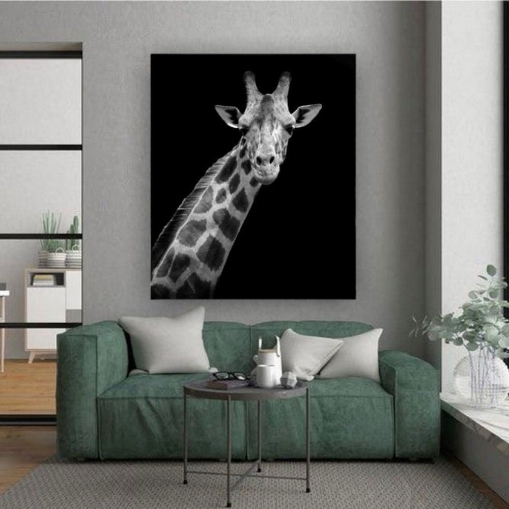 Cuadro Decorativo tipo Marmol Jirafa Black 180 x 60