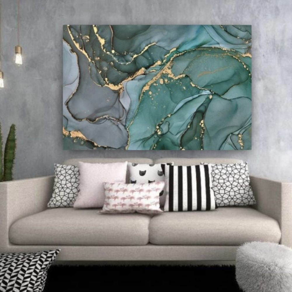 Cuadro Decorativo tipo Marmol Green 90 x 120