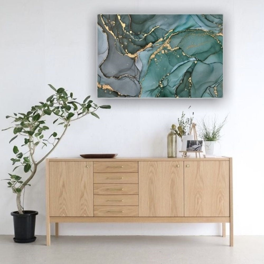 Cuadro Decorativo tipo Marmol Green 50 x 70