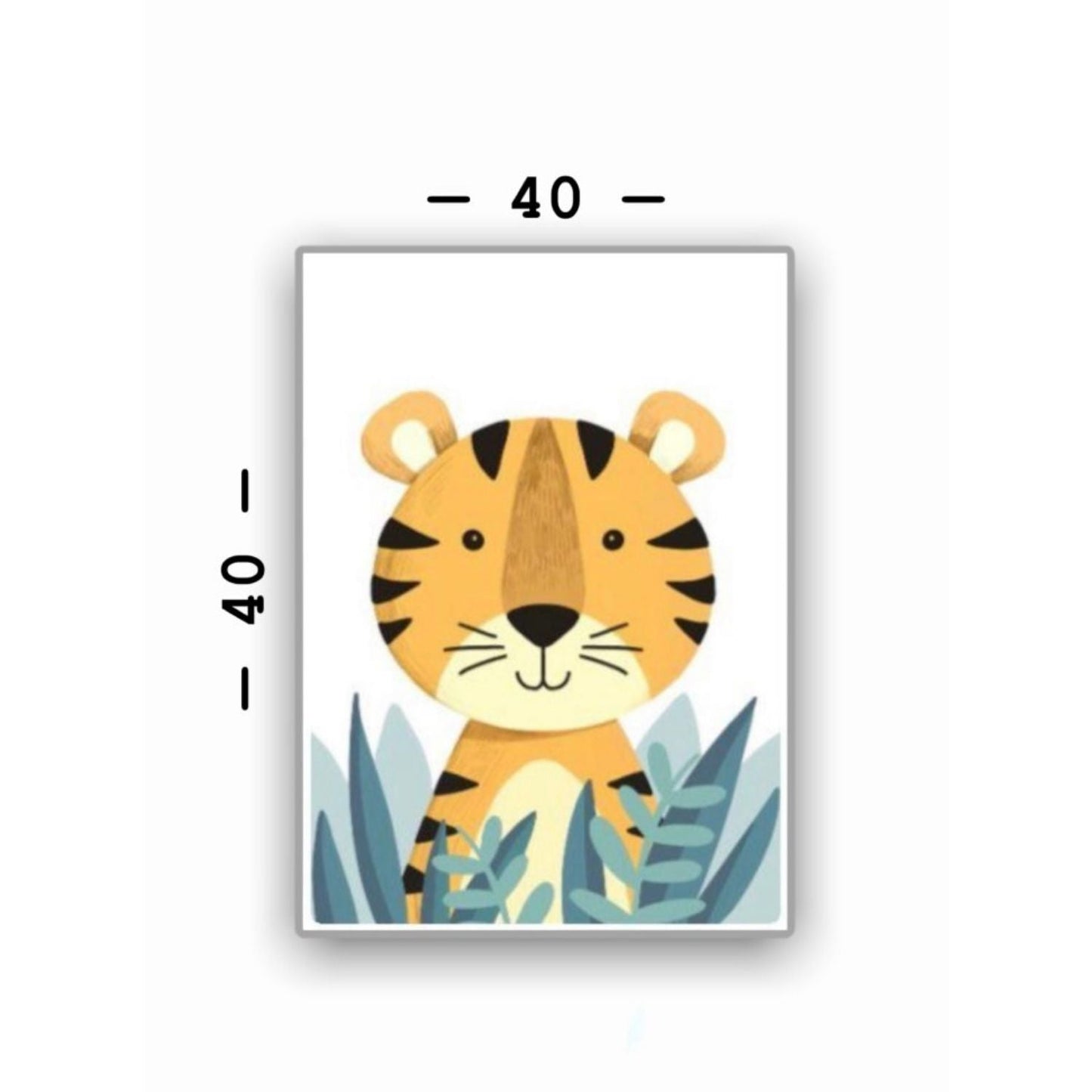 Cuadro Decorativo tipo Marmol Tigre Kids 40 x 40