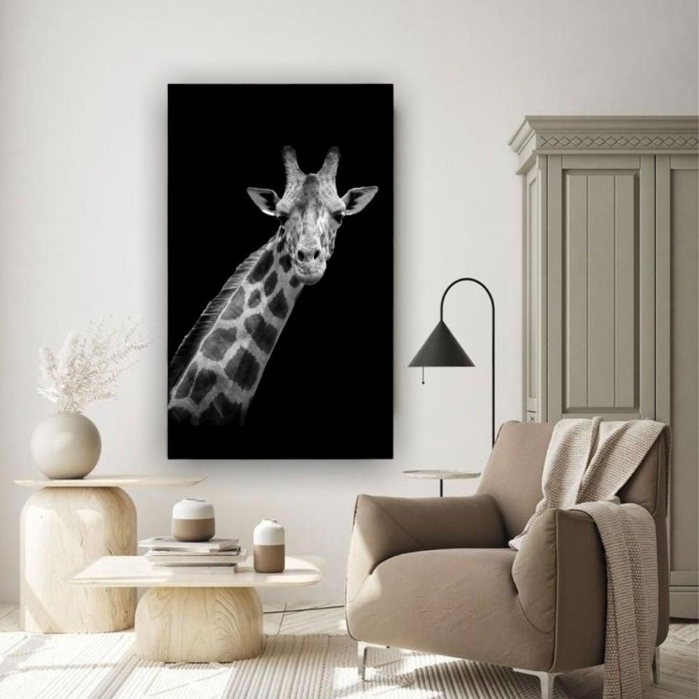 Cuadro Decorativo tipo Marmol Jirafa Black 70 x 50