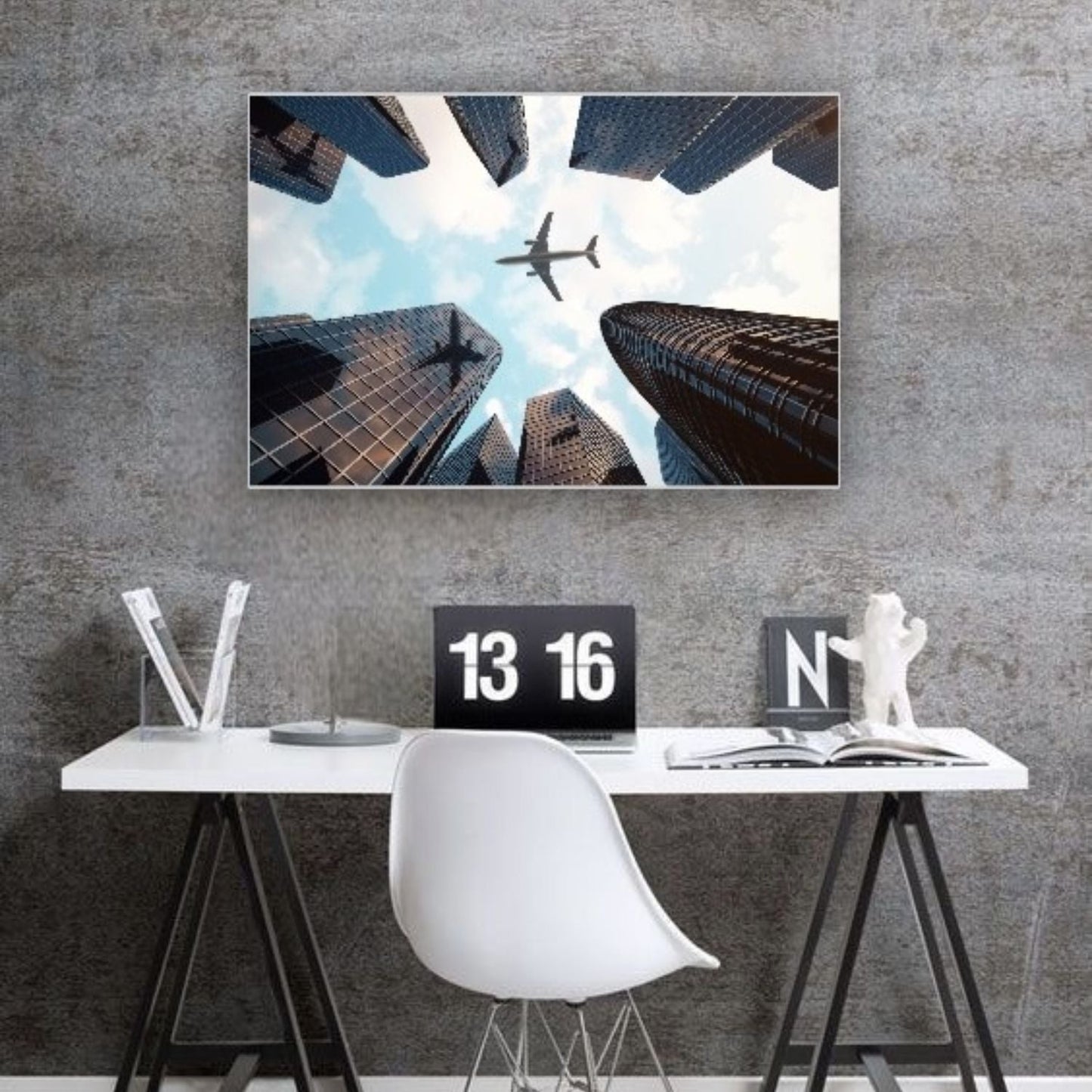 Cuadro Decorativo tipo Marmol Cielo Abierto 50 x 70