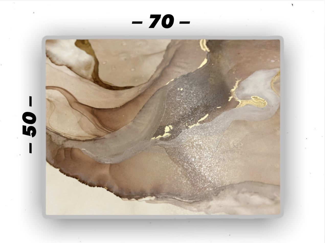 Cuadro Decorativo tipo Marmol Gold 50 x 70
