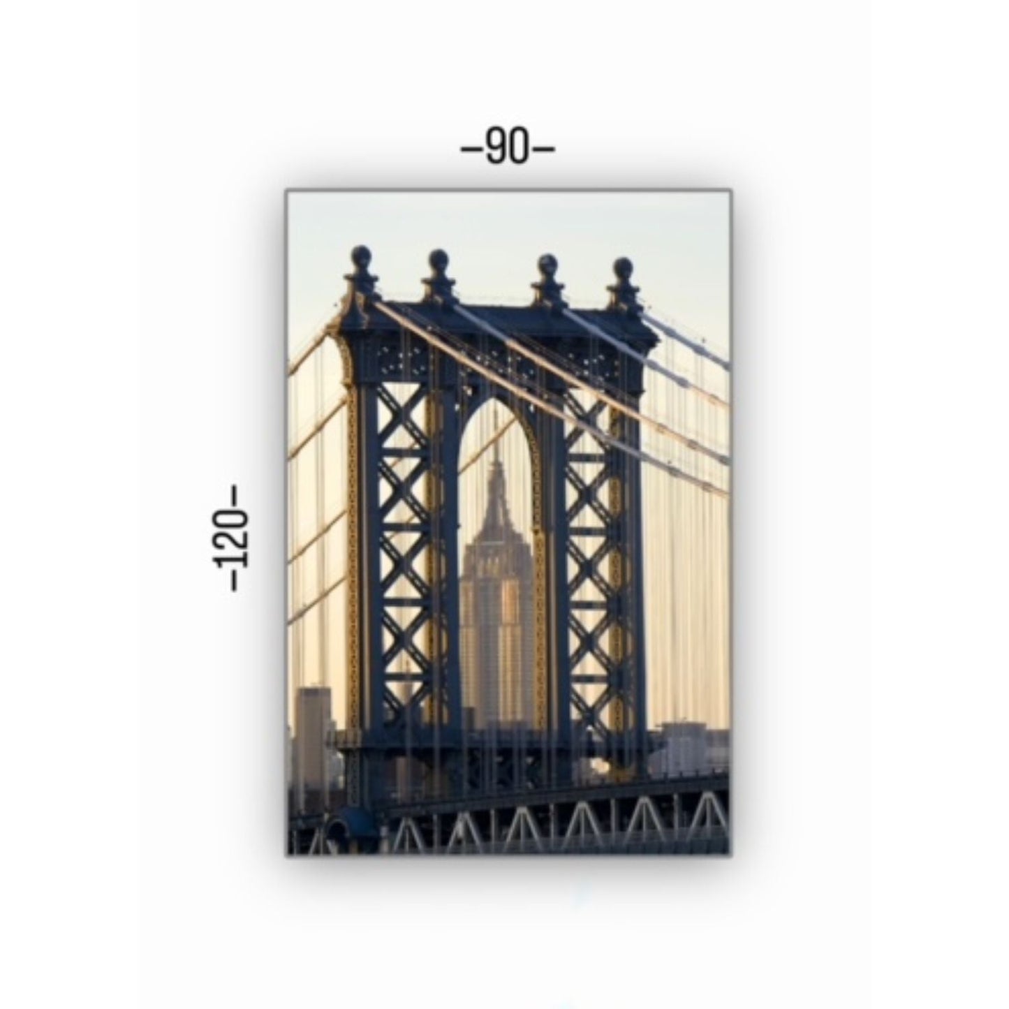 Cuadro Decorativo tipo Marmol New York 120 x 90