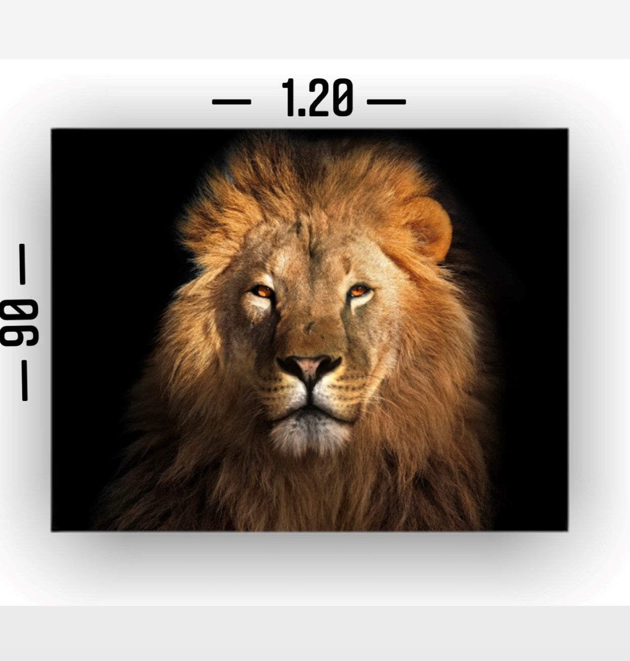 Cuadro Decorativo tipo Marmol Cara Leon Rafe 90 x 120