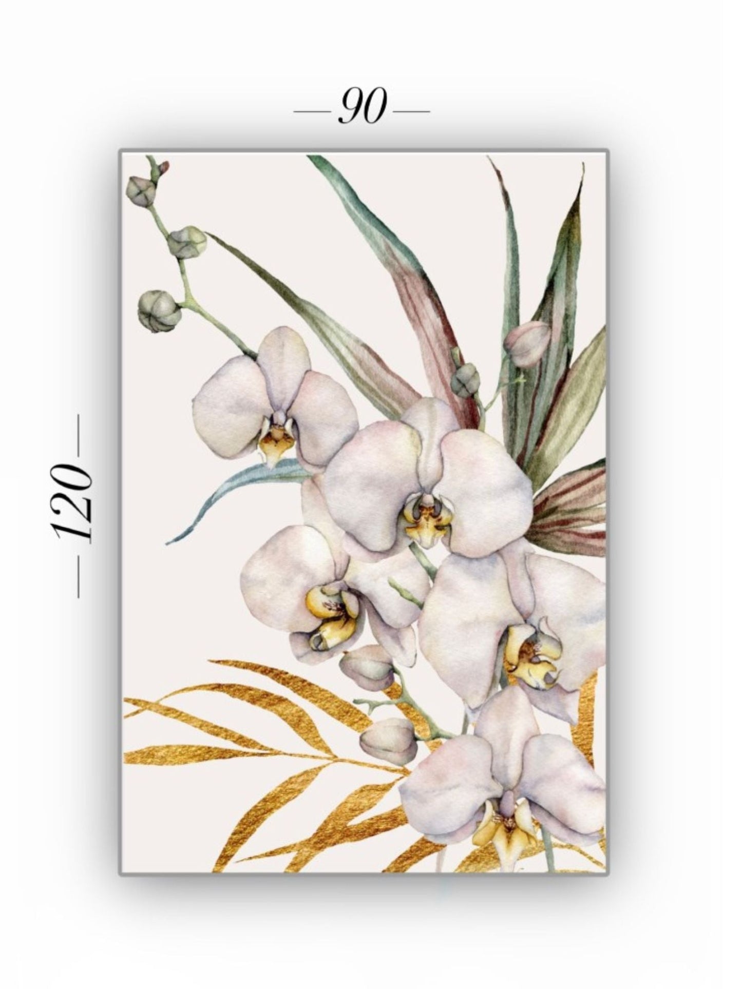 Cuadro Decorativo tipo Marmol Orquidea Gold 120 x 90