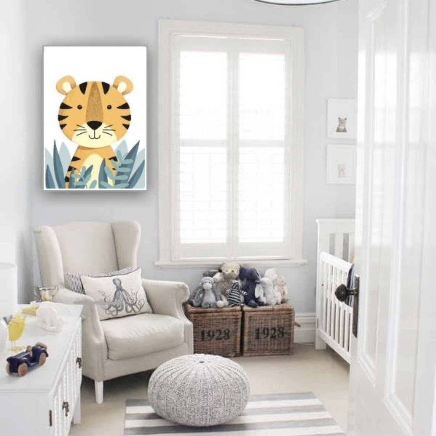 Cuadro Decorativo tipo Marmol Tigre Kids 70 x 50