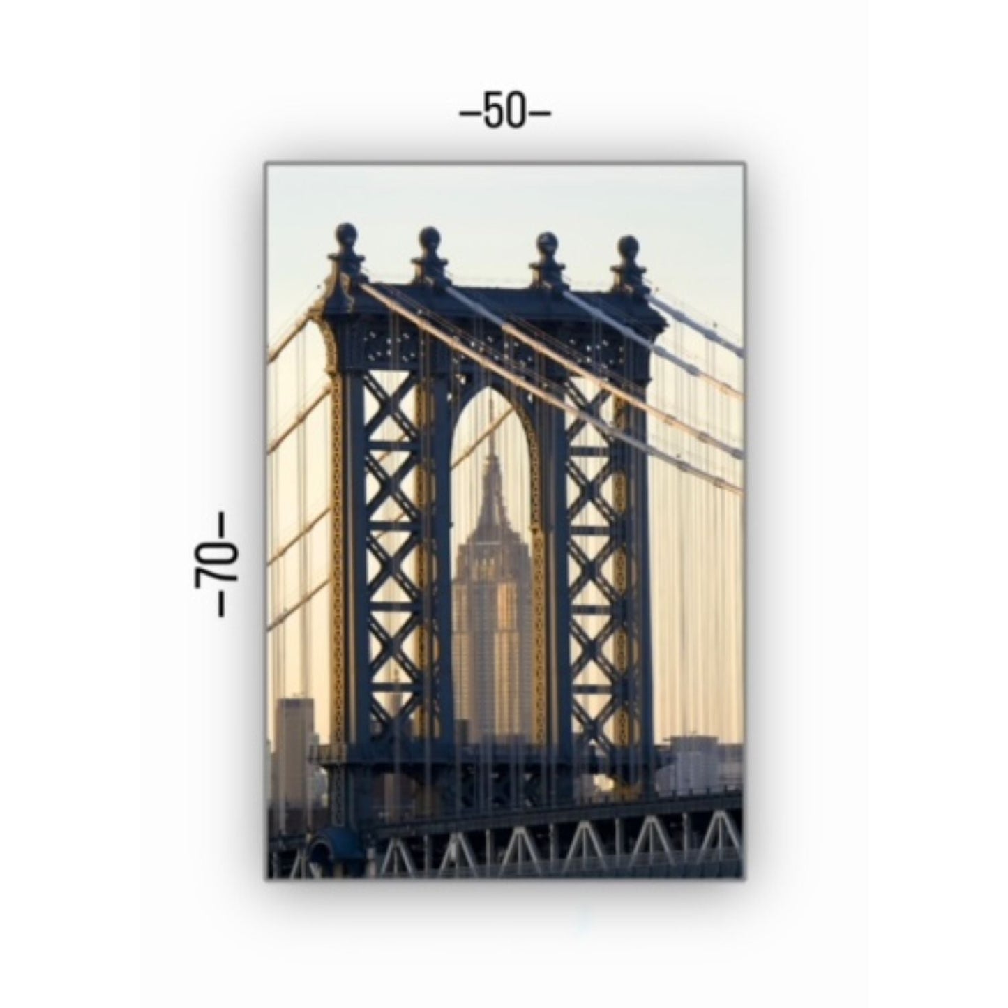Cuadro Decorativo tipo Marmol New York 70 x 50