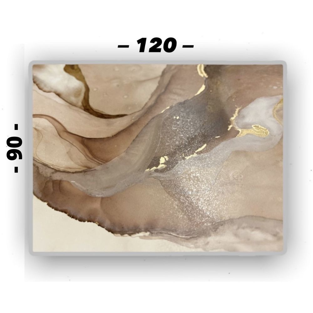 Cuadro Decorativo tipo Marmol Gold 90 x 120