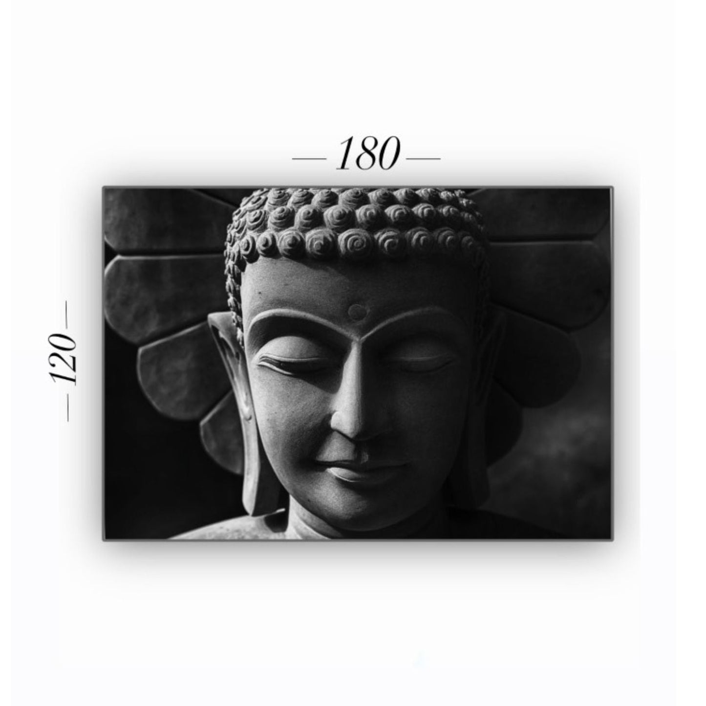 Cuadro Decorativo tipo Marmol Buddha Black 120 x 180