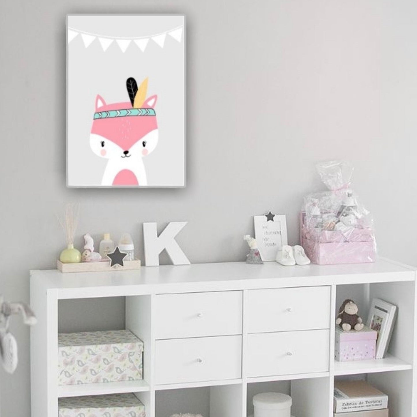 Cuadro Decorativo tipo Marmol Zorrito Indio 40 x 40