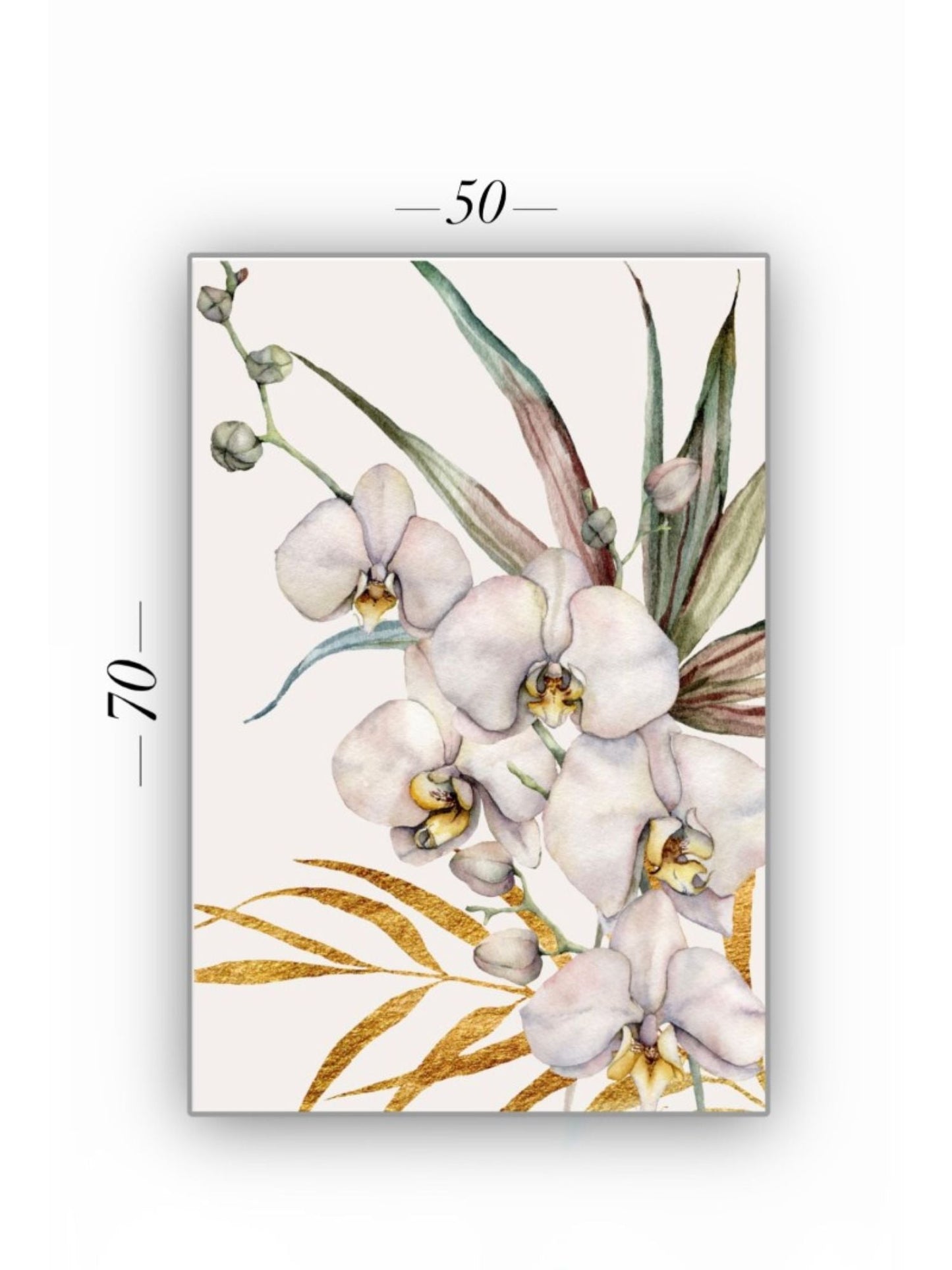 Cuadro Decorativo tipo Marmol Orquidea Gold 70 x 50