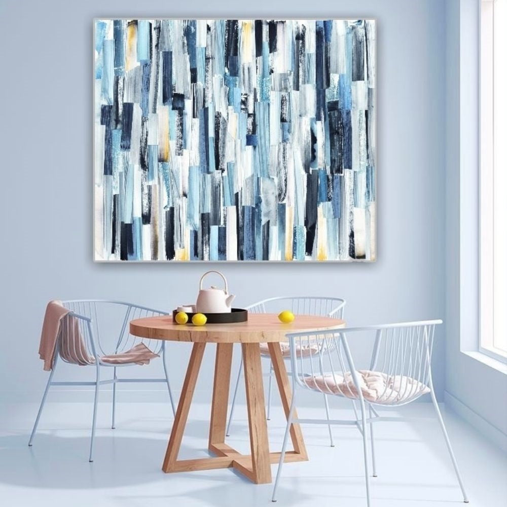 Cuadro Decorativo tipo Marmol Blue Paint-In 120 x 180