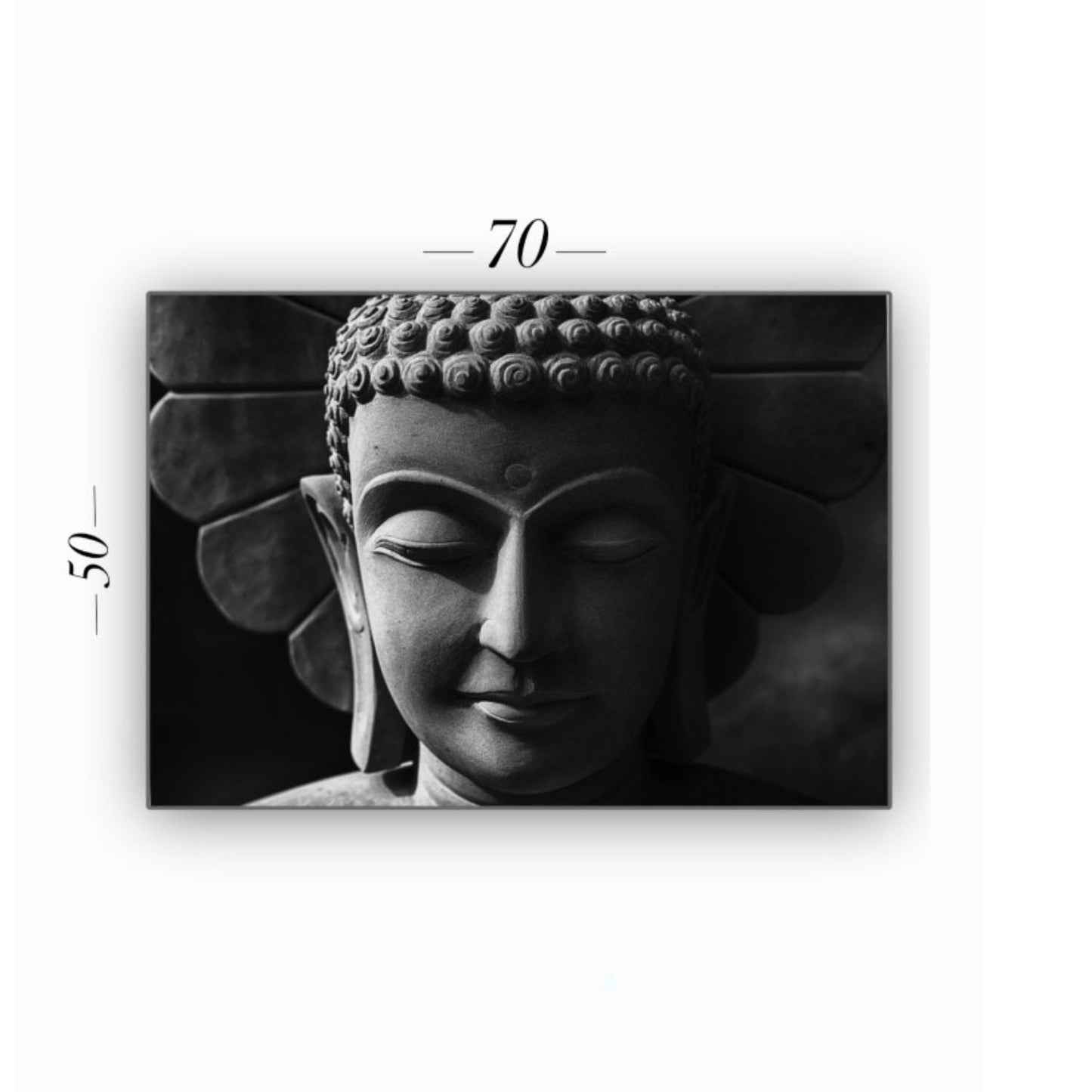 Cuadro Decorativo tipo Marmol Buddha Black 50 x 70