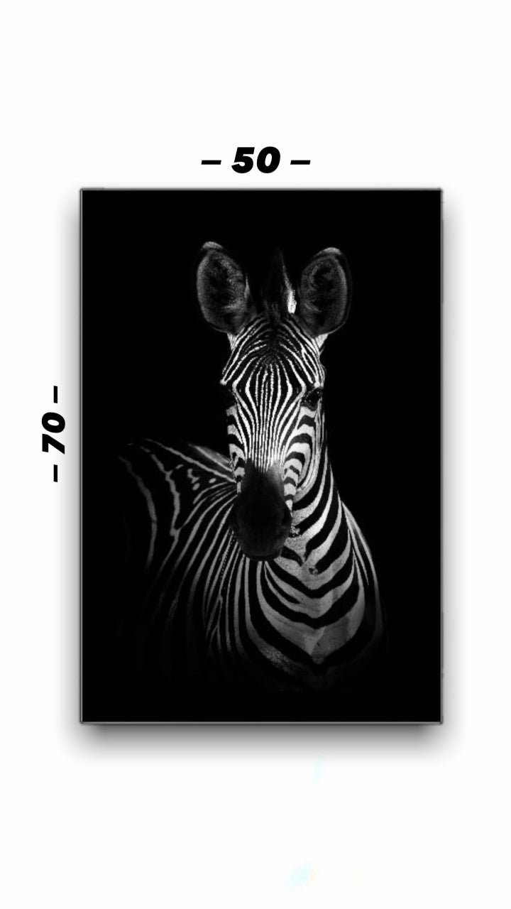 Cuadro Decorativo tipo Marmol Zebra Black 70 x 50