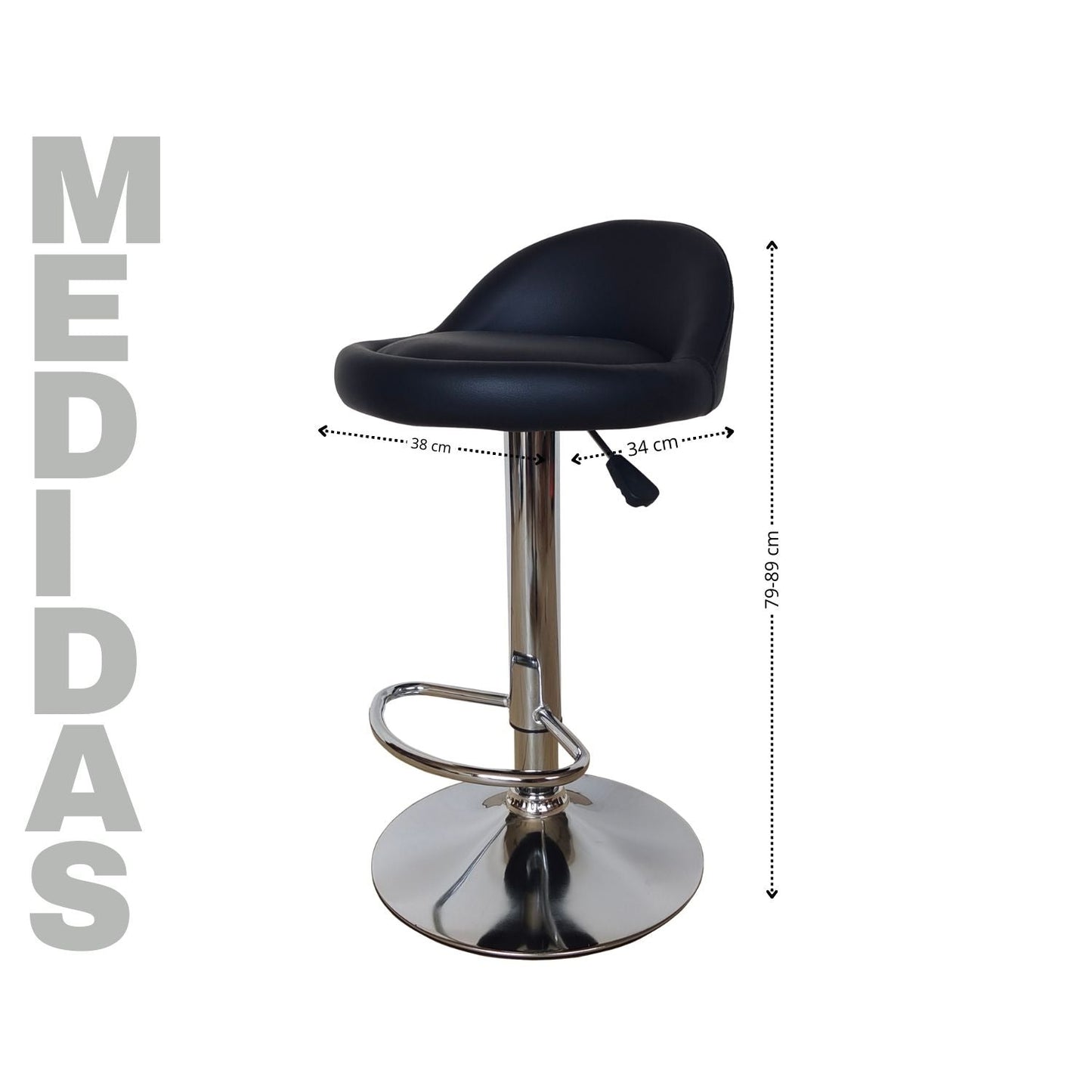 Silla de Barra Frizz Negro
