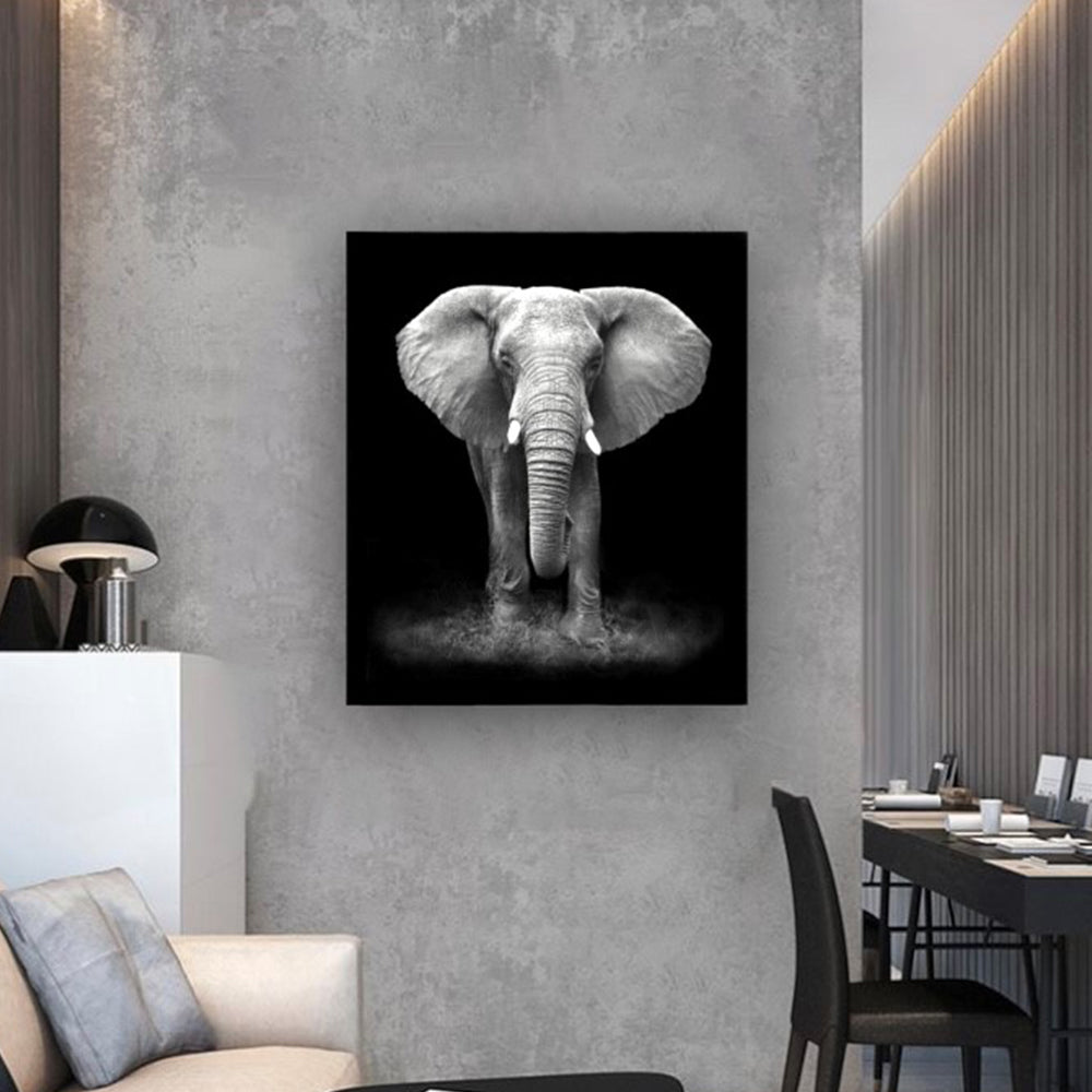 Cuadro Decorativo tipo Marmol Elefante Black 120 x 90