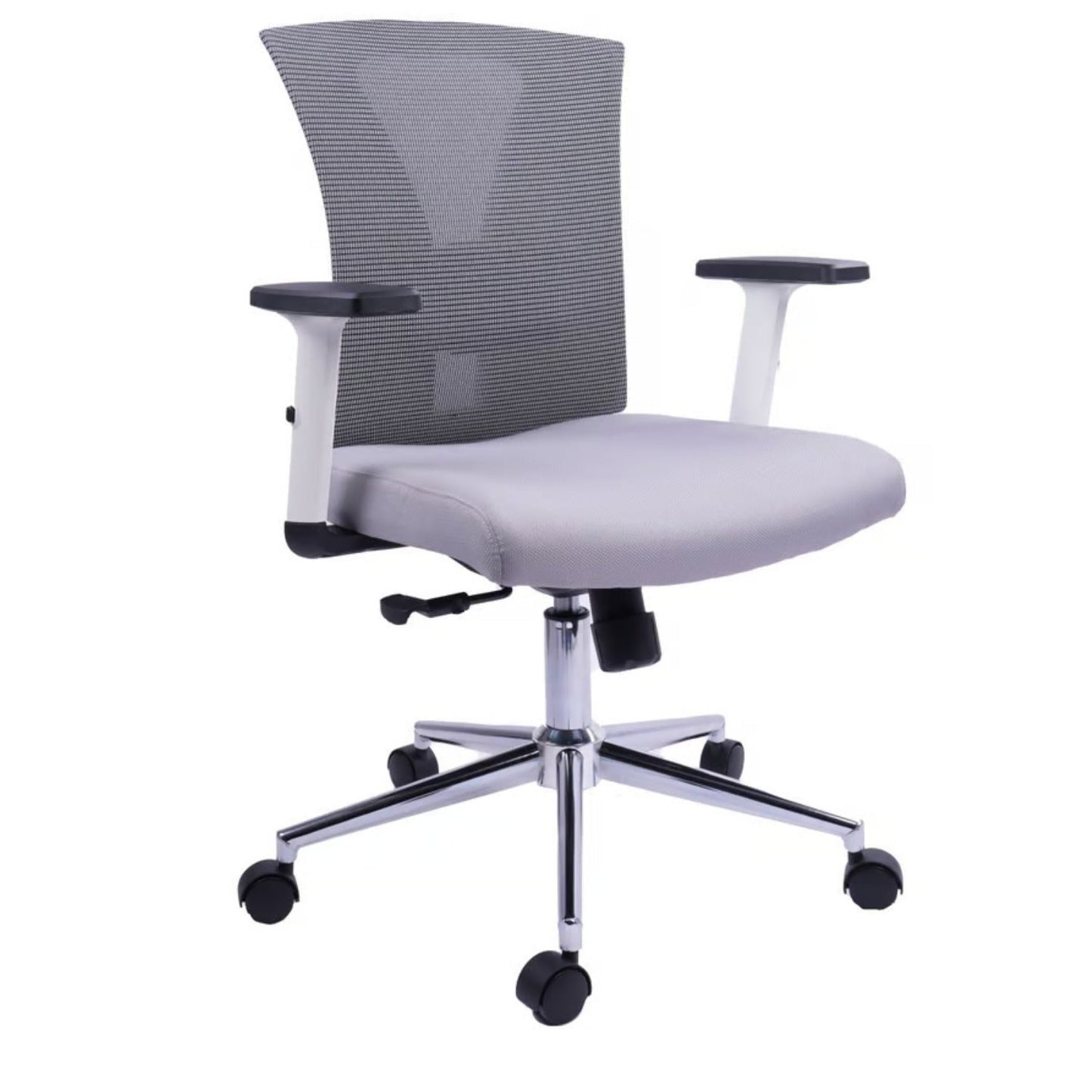 Silla De Oficina Siri Media Gris Blanca