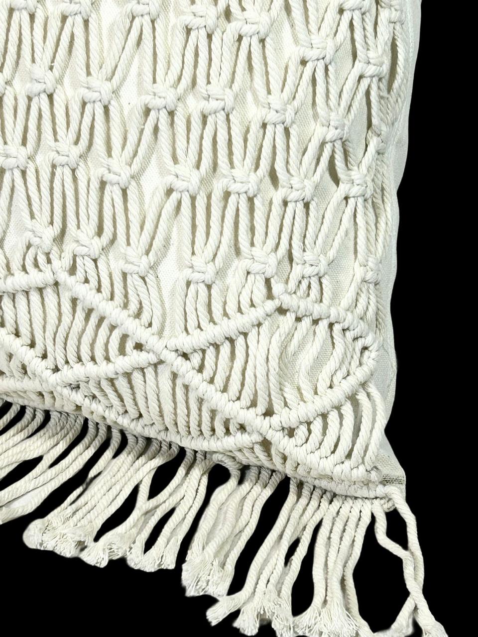 Cojin Decorativo Macrame Beigem