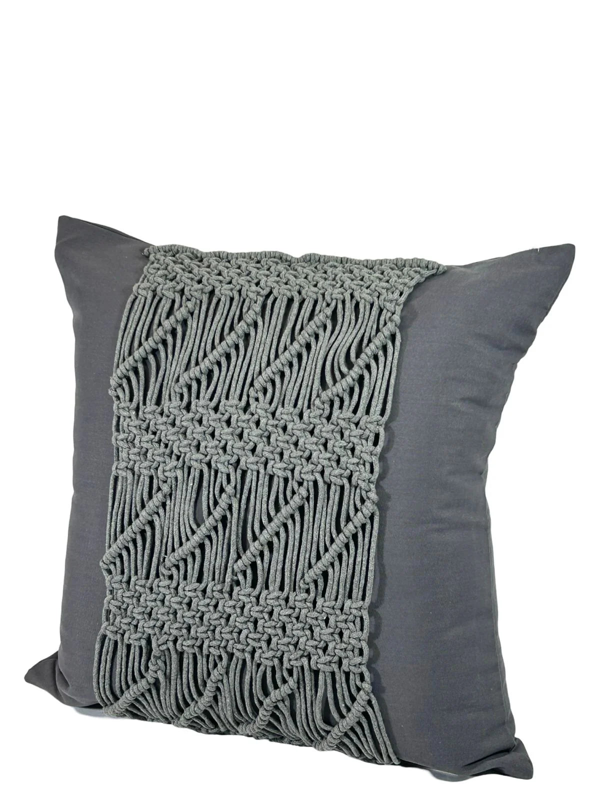 Cojin Decorativo Gris Malla