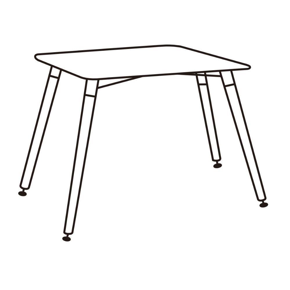 Mesa de Comedor BM Negro y Duna 4 Puestos