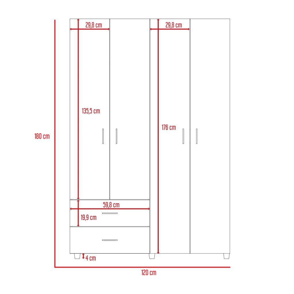 Closet Tiviani Blanco y Rovere
