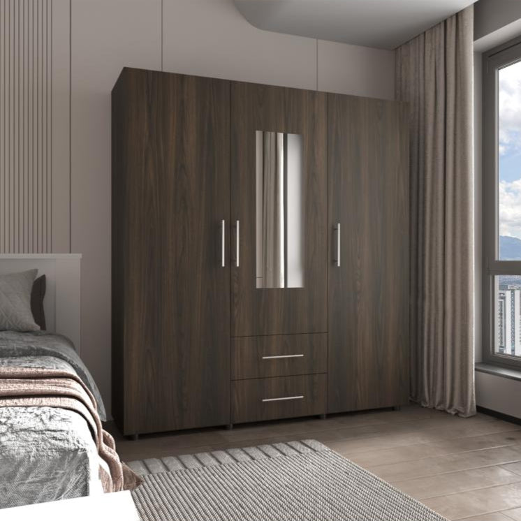 Closet Grays, Nogal y Wengue, puerta con Espejo