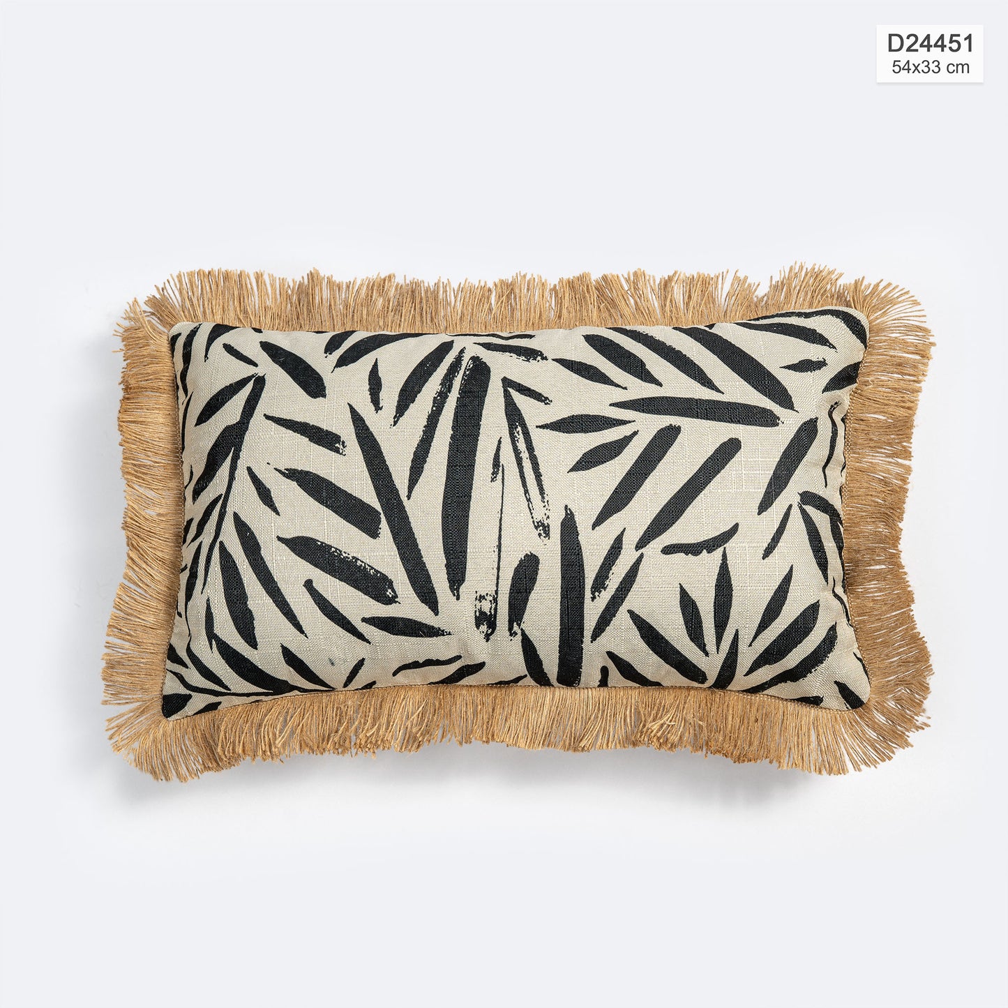 Cojin Decorativo Rectangular Negro Beige