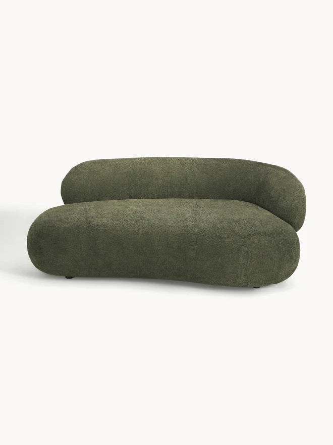 Sofa Minimalista Moderno Velvet Luxe Verde 2 Puestos