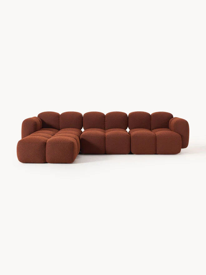 Sofá Modular Soft Cube Terracota 4 puestos