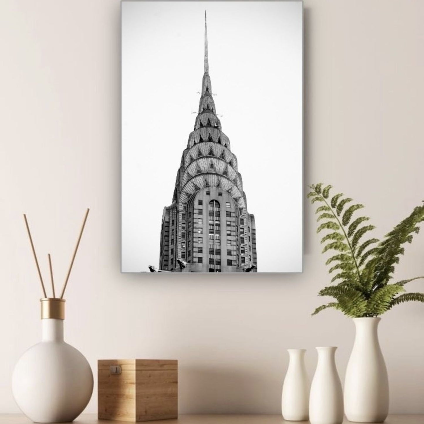 Cuadro Decorativo tipo Marmol Empire State 40 x 40