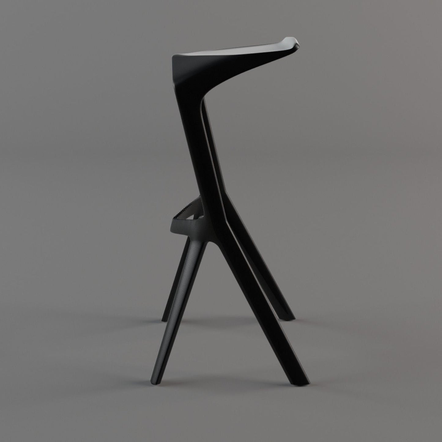 Silla de Barra Minimalista Negro