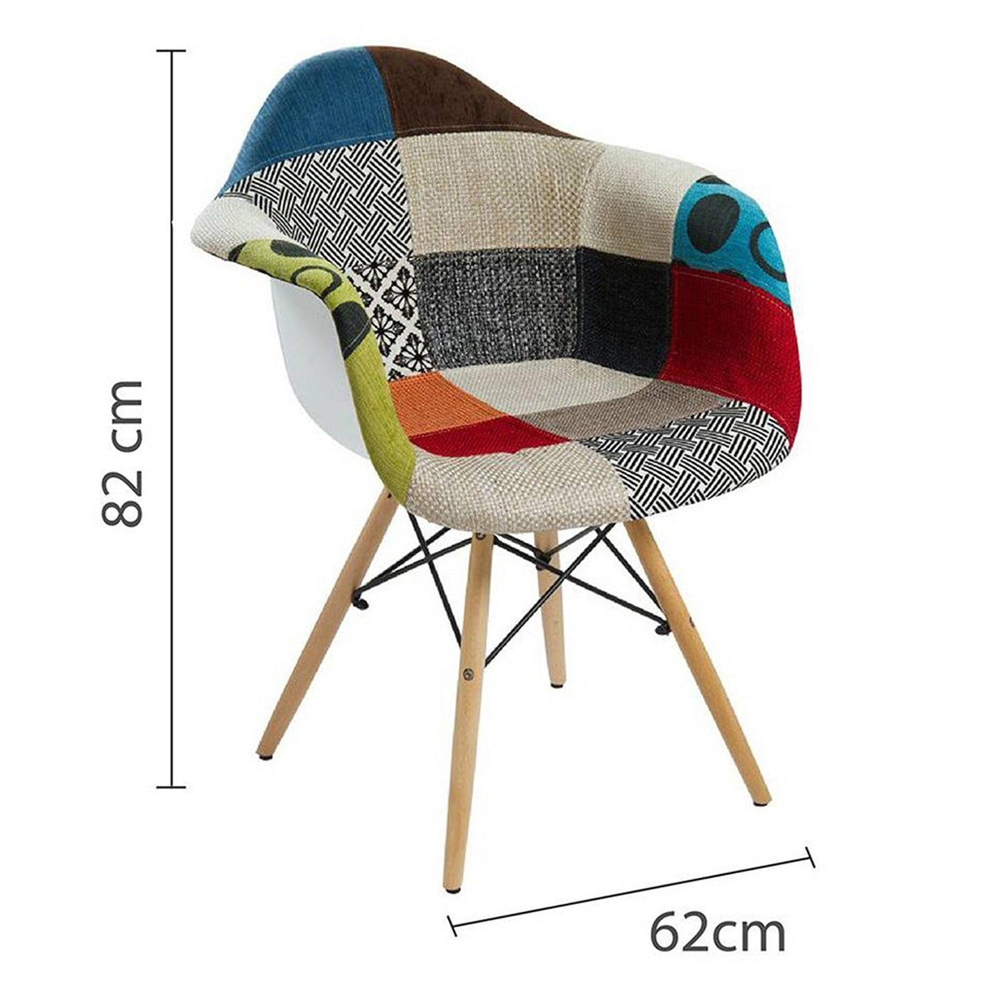 Silla Baeza con Brazos Tapizada Colores Varios