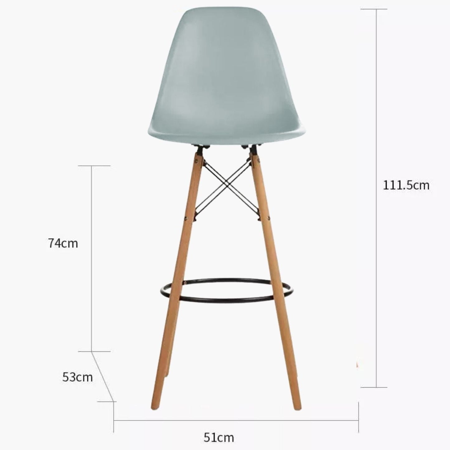 Silla de Barra Baeza Gris