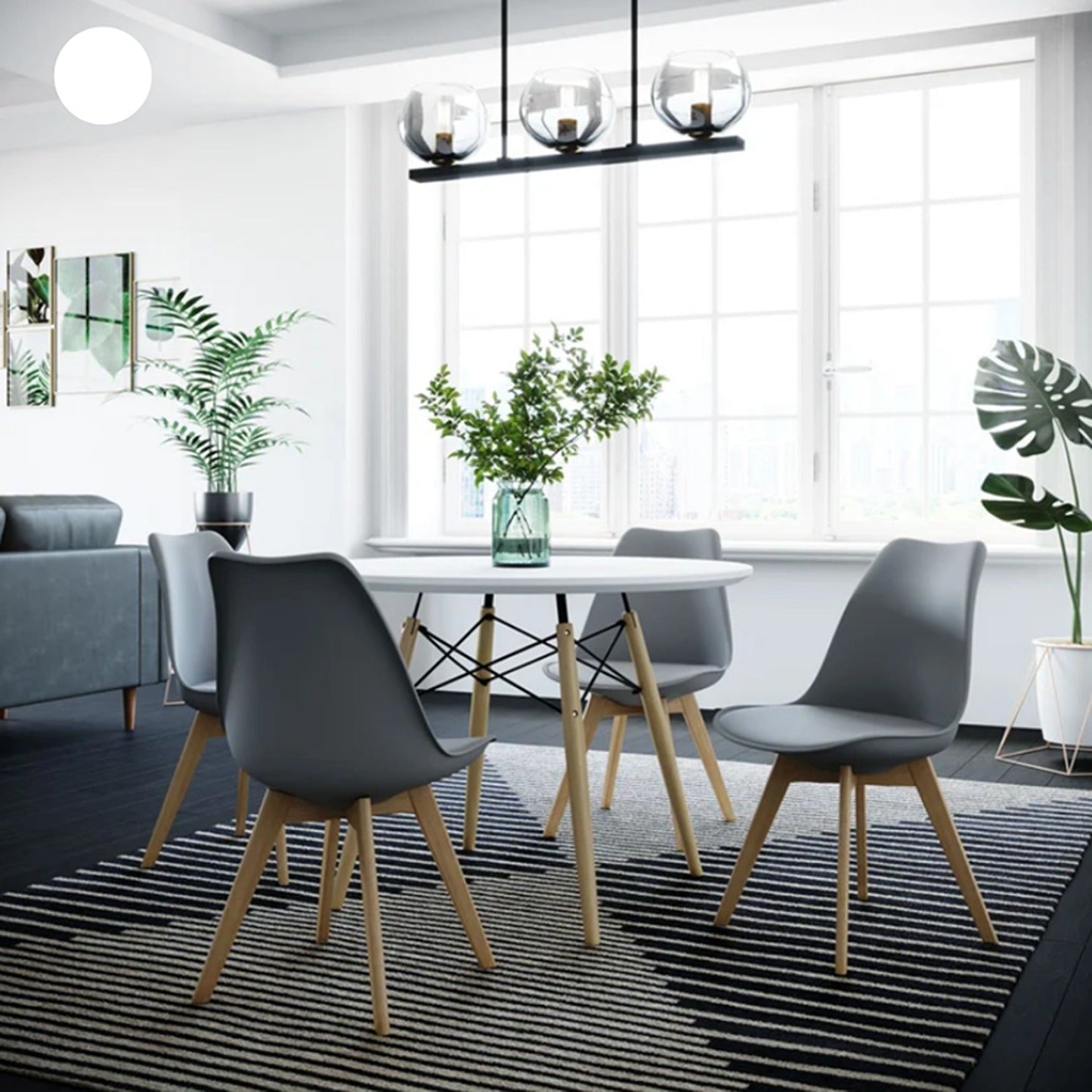 Silla Tapizada Vernaza Gris