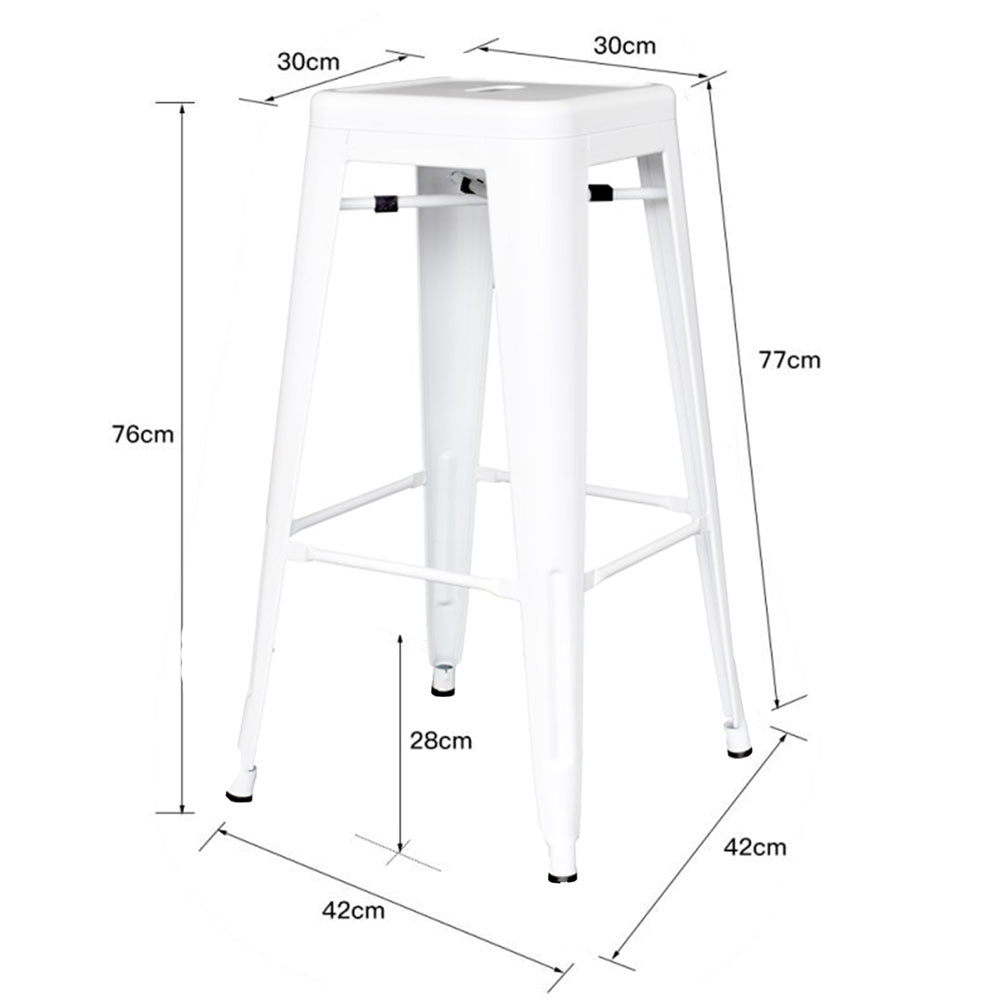 Silla de Barra Metalica Blanco