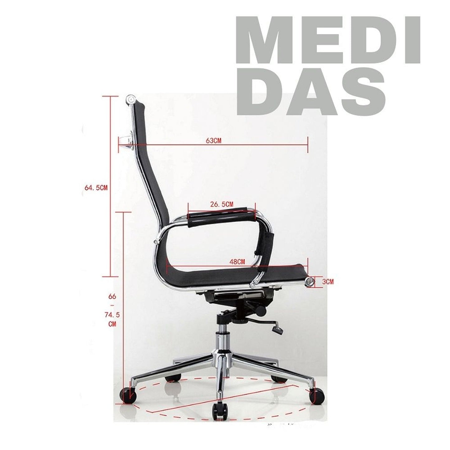 Silla De Oficina Alta Negro