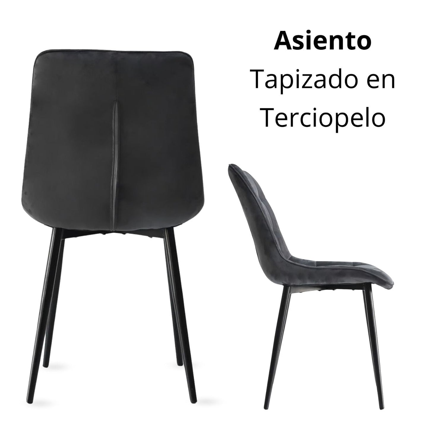 Silla Flexi Tapizada Gris