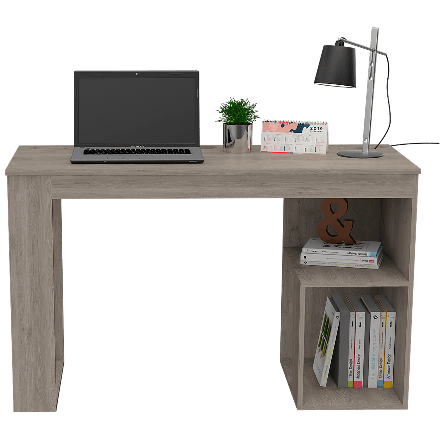 Escritorio Texi, Humo, con Amplio Espacio de Trabajo - Cricket Home