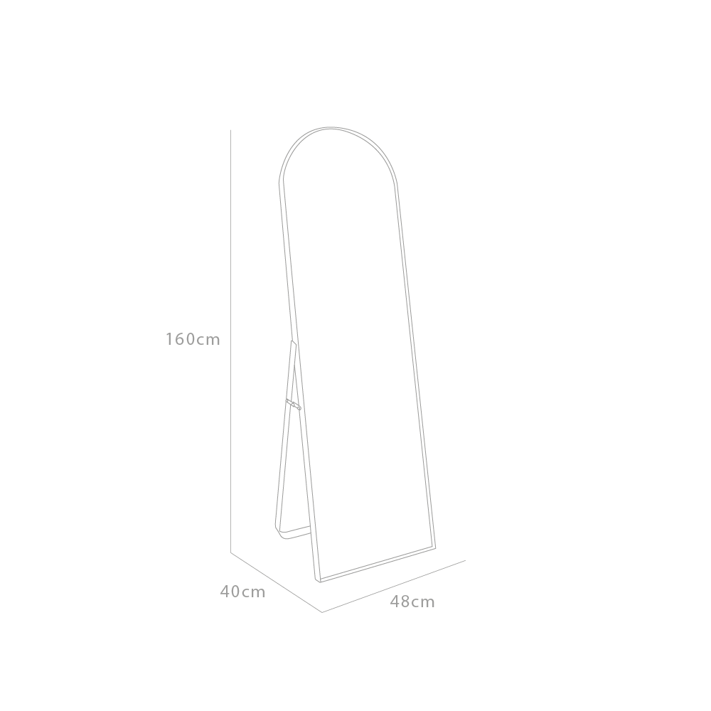 Espejo de Pie Tony con marco metálico