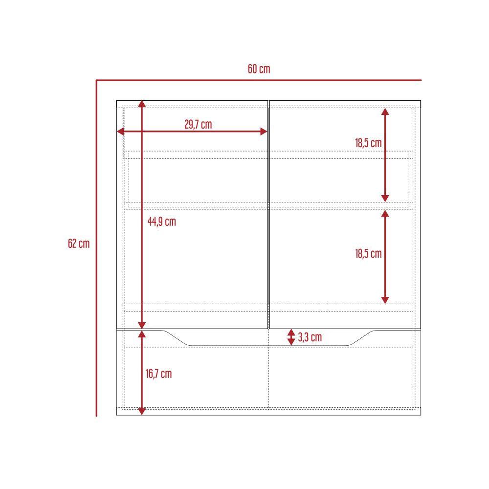 Mueble de Pared para Baño Lorenti Plomo + Duna