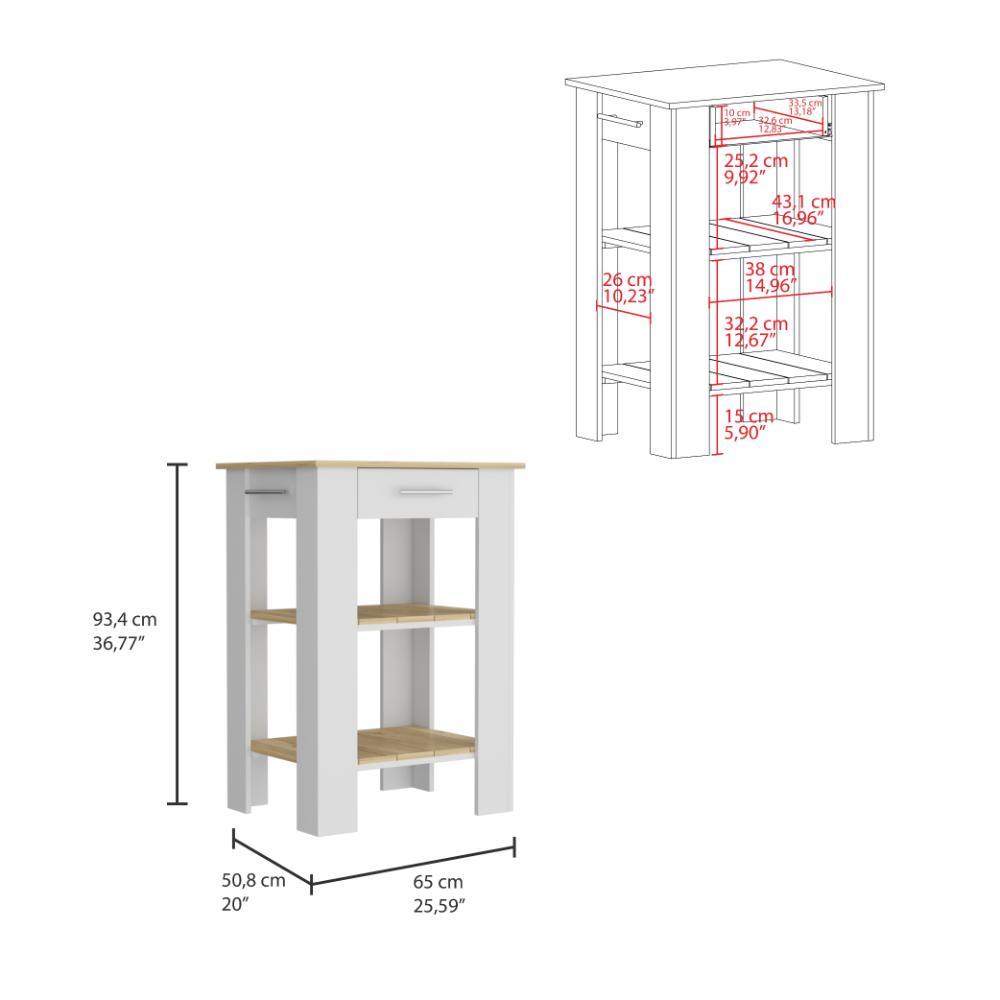 Isla de Cocina 23 Ferrani Blanco Macadamia